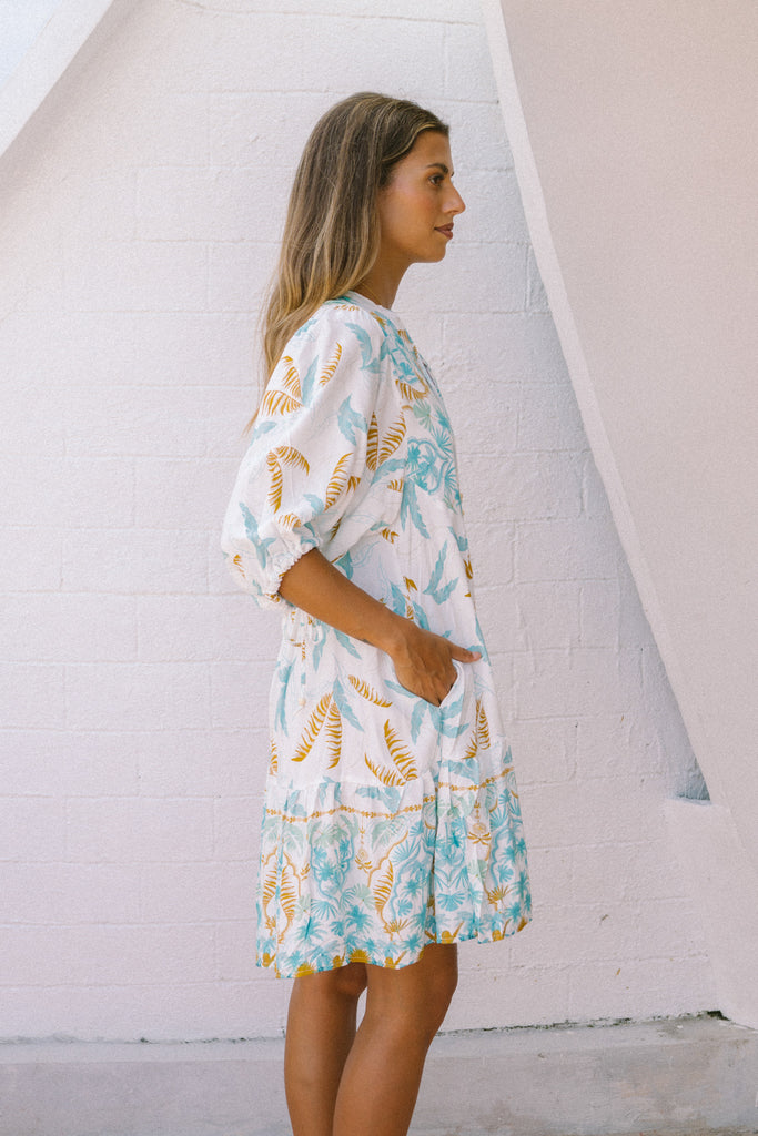 Floral Button Down Mini Dress main image 1