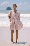 Bailey Rose Red Stripe Button Down Mini Dress