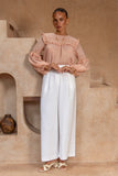 Haidyn Pink Lace and Frill Top