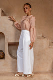 Haidyn Pink Lace and Frill Top