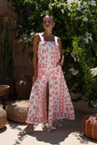 Naia Red Abstract Wide Leg Cropped Pants