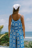 Oliana Blue Tropical Tile Cami Top