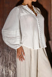 Blair White Lace Detail Blouse