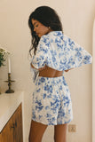Rosette Blue Floral Shorts