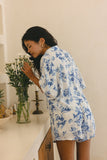 Rosette Blue Floral Boxy Shirt