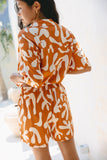 Solange Rust Orange Abstract Shorts