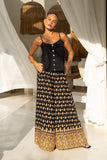 Leila Black Boho Wide Leg Pants