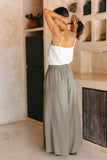 Sol Khaki Green Wide Leg Pants
