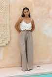 Sol Beige Wide Leg Pants