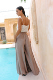 Sol Beige Wide Leg Pants