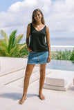 Ivanna Black V-Neck Tank Top