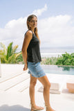 Ivanna Black V-Neck Tank Top
