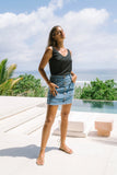 Ivanna Black V-Neck Tank Top