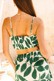 Ivy Green Tropical Tiered Maxi Skirt