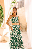 Ivy Green Tropical Crop Top