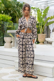 Soraya Black Beige Abstract Pants
