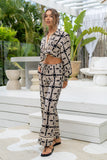 Soraya Black Beige Abstract Pants