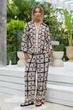 Soraya Black Beige Abstract Pants