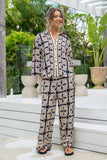 Soraya Black Beige Abstract Pants