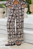 Soraya Black Beige Abstract Pants