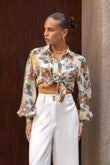Therese Multicolour Floral Balloon Sleeve Blouse