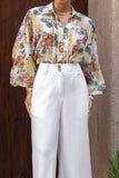 Therese Multicolour Floral Balloon Sleeve Blouse