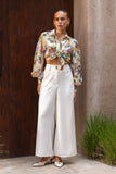 Therese Multicolour Floral Balloon Sleeve Blouse