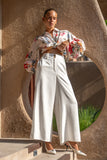 Joyce Multicolour Floral Balloon Sleeve Collared Blouse