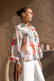 Joyce Multicolour Floral Balloon Sleeve Collared Blouse