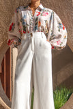 Joyce Multicolour Floral Balloon Sleeve Collared Blouse
