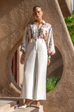 Joyce Multicolour Floral Balloon Sleeve Collared Blouse