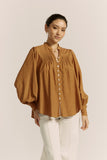 Moira Tan Balloon Sleeve Blouse