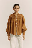 Moira Tan Balloon Sleeve Blouse