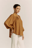 Moira Tan Balloon Sleeve Blouse