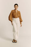 Moira Tan Balloon Sleeve Blouse