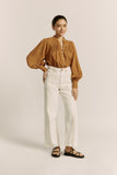 Moira Tan Balloon Sleeve Blouse