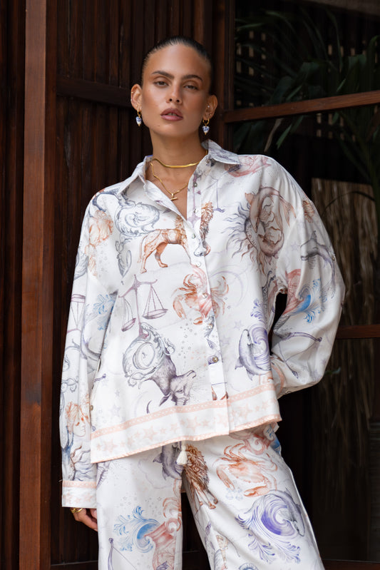 Zodiac Multicolour Abstract Long Sleeve Shirt