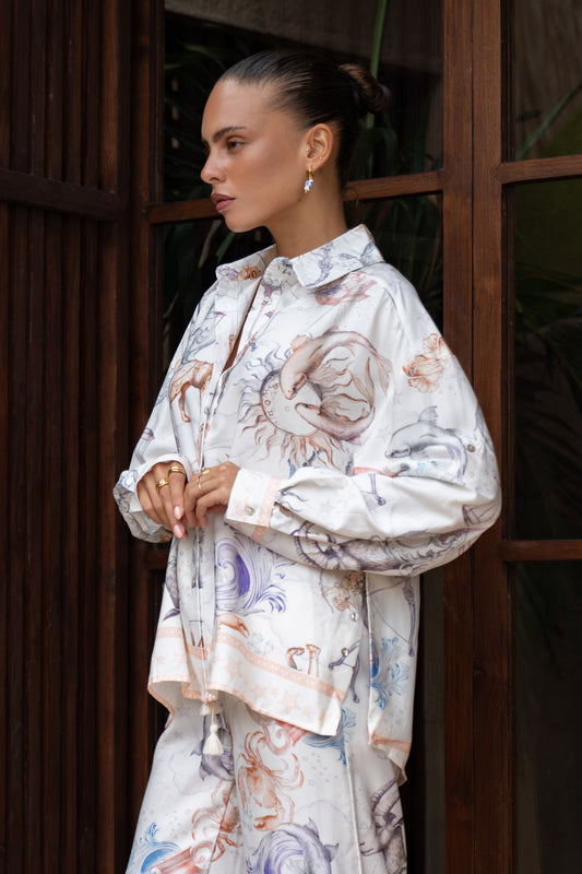 Zodiac Multicolour Abstract Long Sleeve Shirt