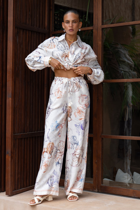 Zodiac Multicolour Abstract Pants