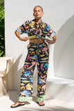 Delmare Multicolour Abstract Pants