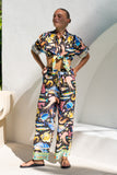 Delmare Multicolour Abstract Pants