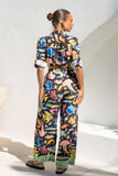 Delmare Multicolour Abstract Pants