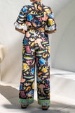 Delmare Multicolour Abstract Pants