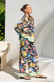 Delmare Multicolour Abstract Pants