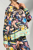 Delmare Multicolour Abstract Long Sleeve Shirt