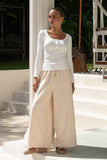 Zane Beige Contrast Stripe Pants