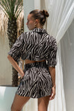Zuri Black Zebra Abstract Shorts