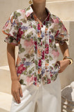 Alba Pink Floral Puff Sleeve Blouse