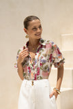 Alba Pink Floral Puff Sleeve Blouse