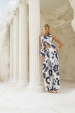 Morgana Beige Navy Floral Pants